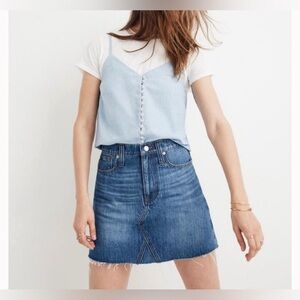 MADEWELL Rigid Denim A-Line Denim Skirt, Size 29